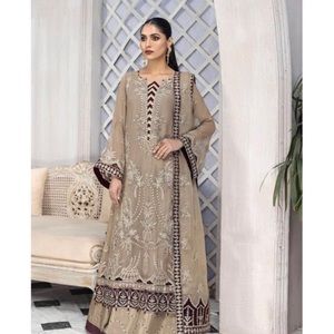 New 3 piece Pakistani dress party chiffon xl